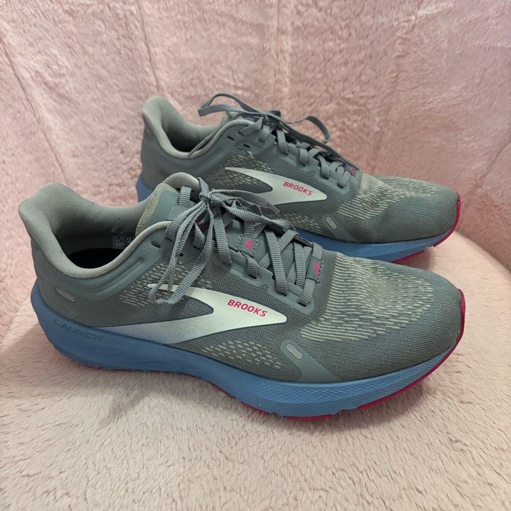 Brooks Gray and Blue Women's Sneakers